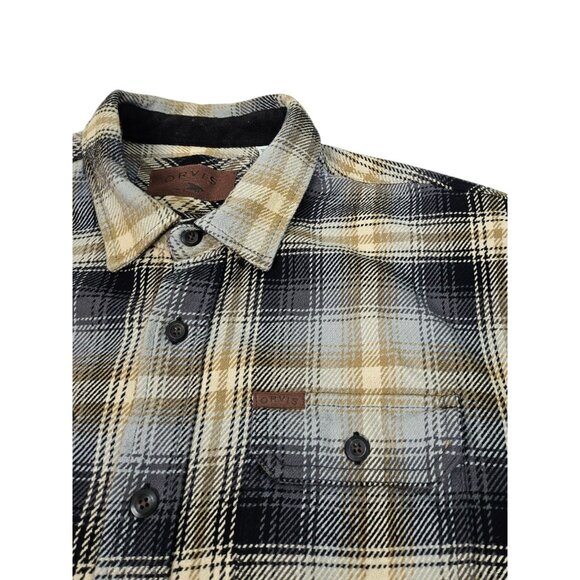 Orvis Heavy Flannel Shirt Jacket Shacket Men’s XL Plaid Multicolor Long Sleeve - Picture 3 of 11